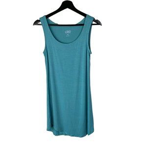 NWT LOGO Lori Goldstein Teal Sleeveless Long Tank Top XS